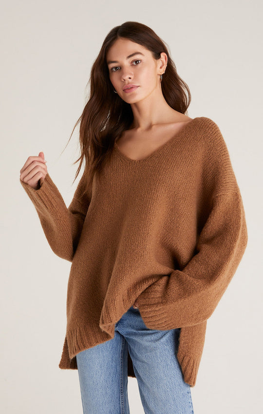 Weekender Sweater - Camel Brown