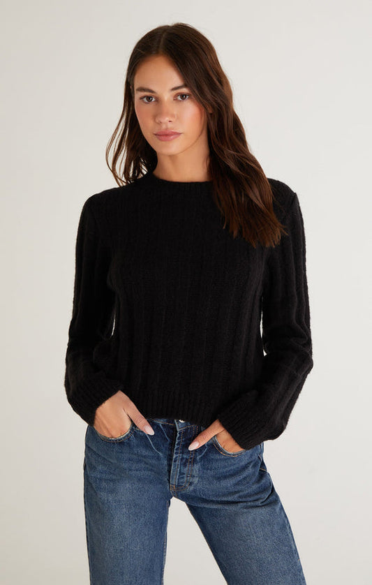 Beverly Rib Sweater - Black