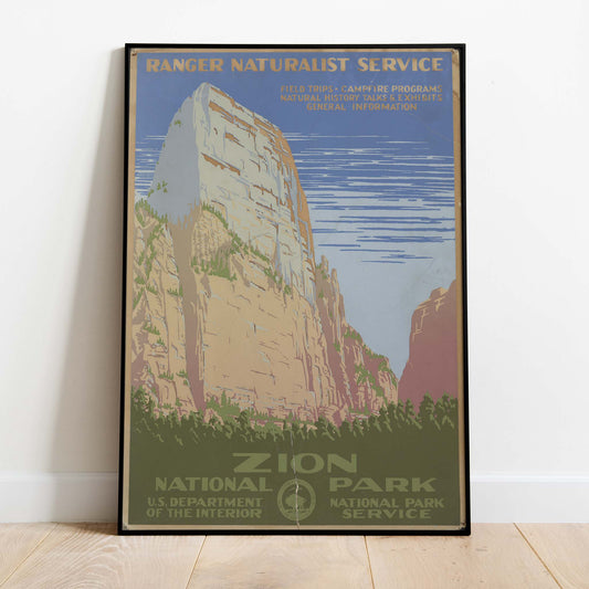 Vintage Zion National Park Print