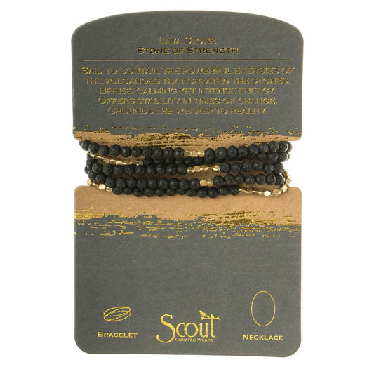 Lava Stone of Strength Bracelet/Necklace