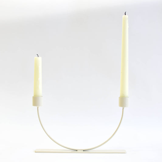 U Candleholder - Cream