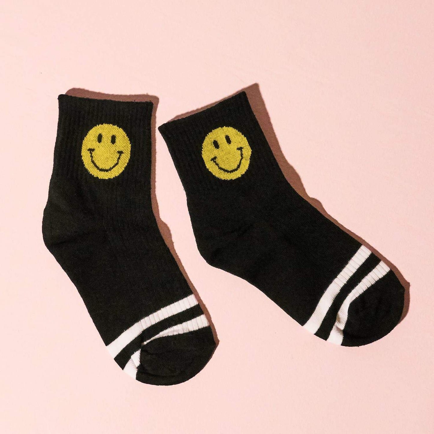 Smiley Sweat Socks - Black