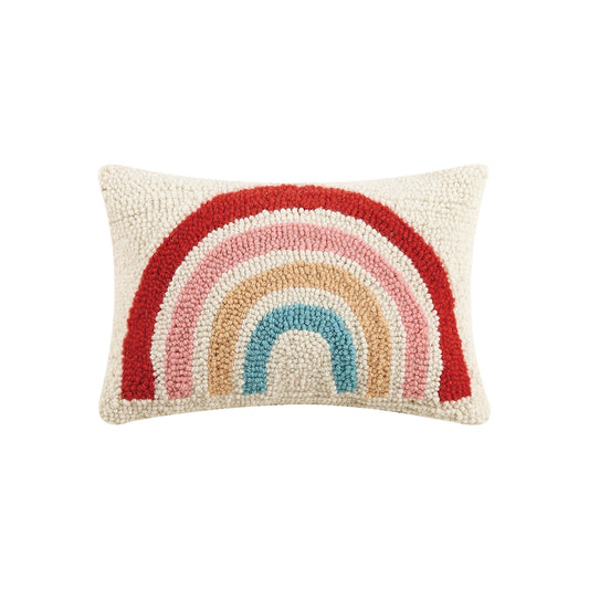 Rainbow Hook Pillow 8x12"