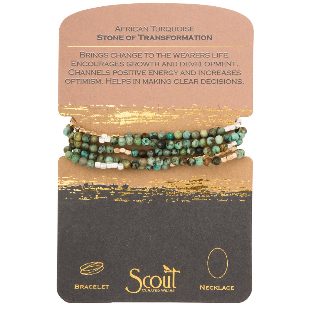 African Turquoise Stone of Transformation Bracelet/Necklace