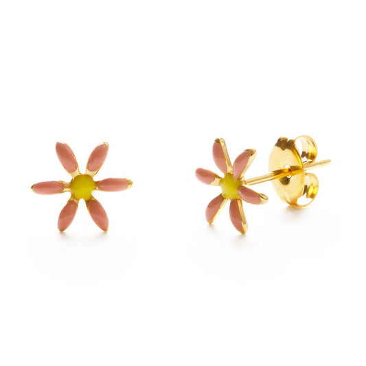 Pink Daisy Studs