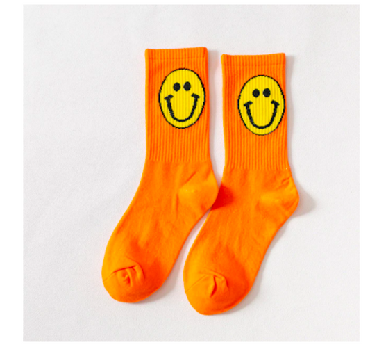 Suzanne Smiley Socks - Orange