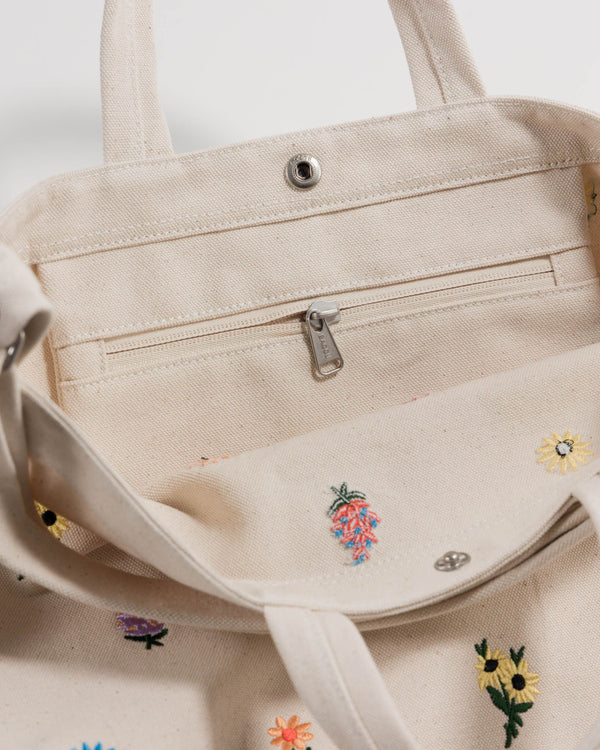 Horizontal Duck Bag - Embroidered Ditsy Floral