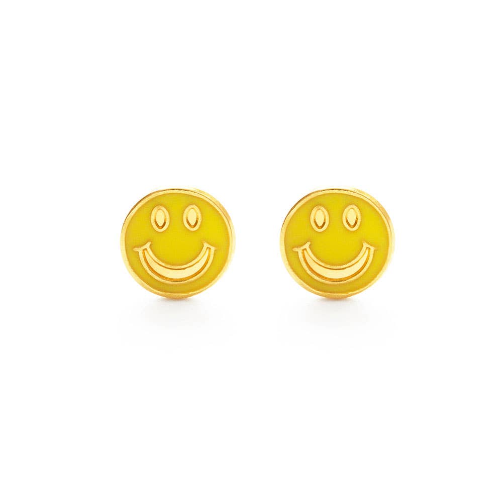 70's Smiley Face Stud Earrings