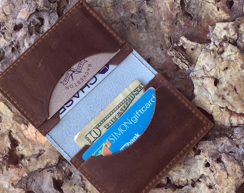 Backerton Faded Desert Leather Cardholder Wallet