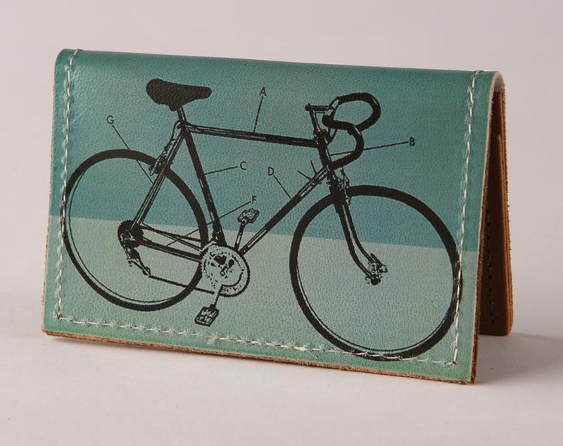 Backerton Bike Diagram Leather Cardholder Wallet