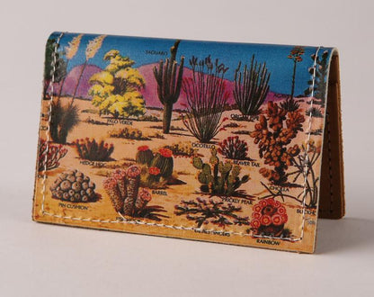 Backerton Cacti Leather Cardholder Wallet