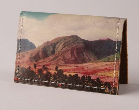 Backerton Painted Mountain Leather Cardholder Wallet