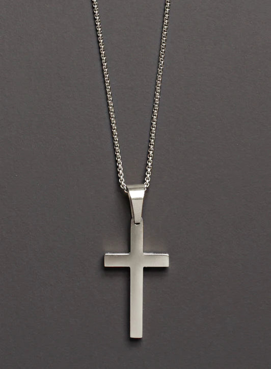 Large Stainless Steel Cross Necklace