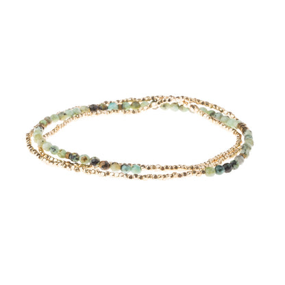 Delicate Stone African Turquoise Stone of Transformation Bracelet/Necklace