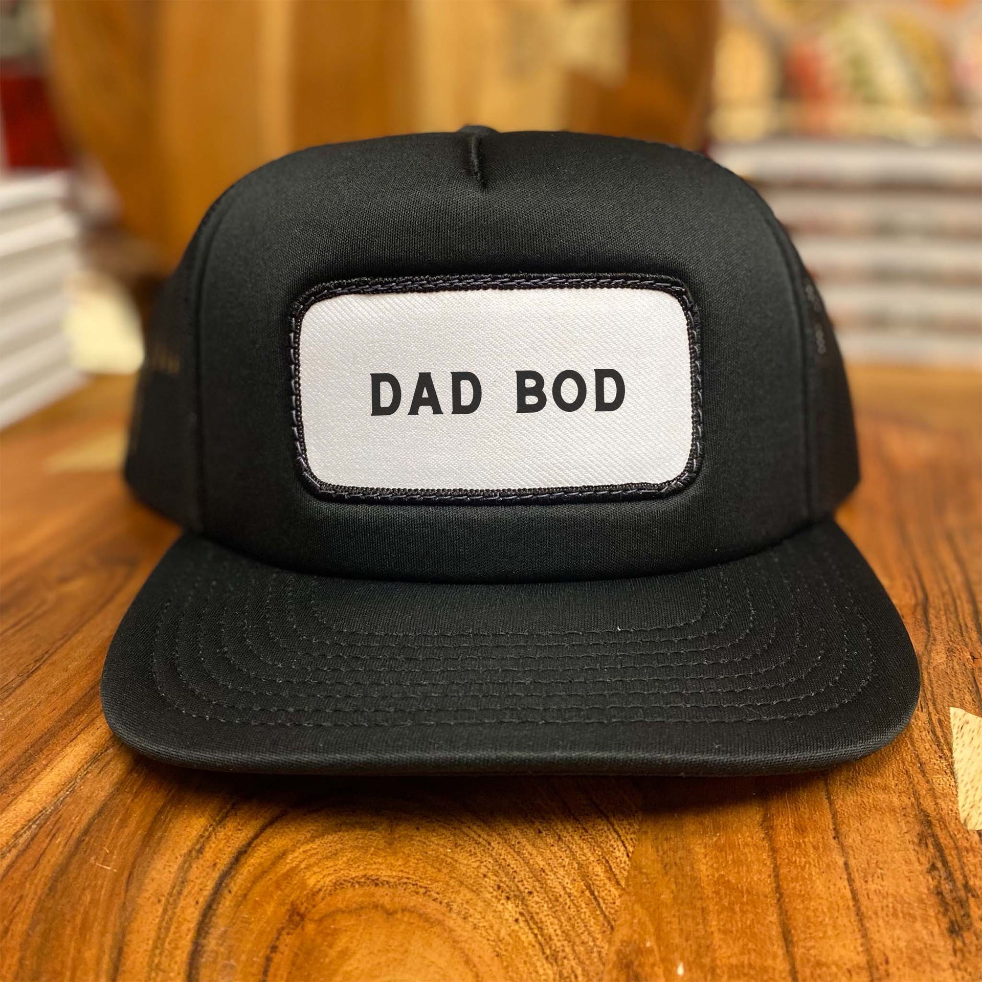 Wooden Patch Snapback Trucker, Girl Dad Snapback Hat