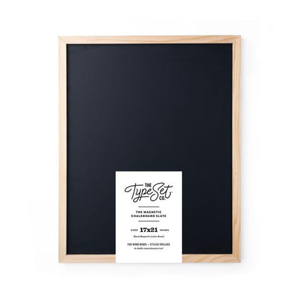 17" x 21" Deluxe Magnetic Letter Board Slate - Black Chalkboard