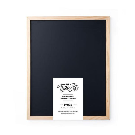 17" x 21" Deluxe Magnetic Letter Board Slate - Black Chalkboard