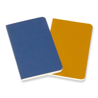 Volant Large Ruled Journal - Forget Me Not Blue/Amber Yellow