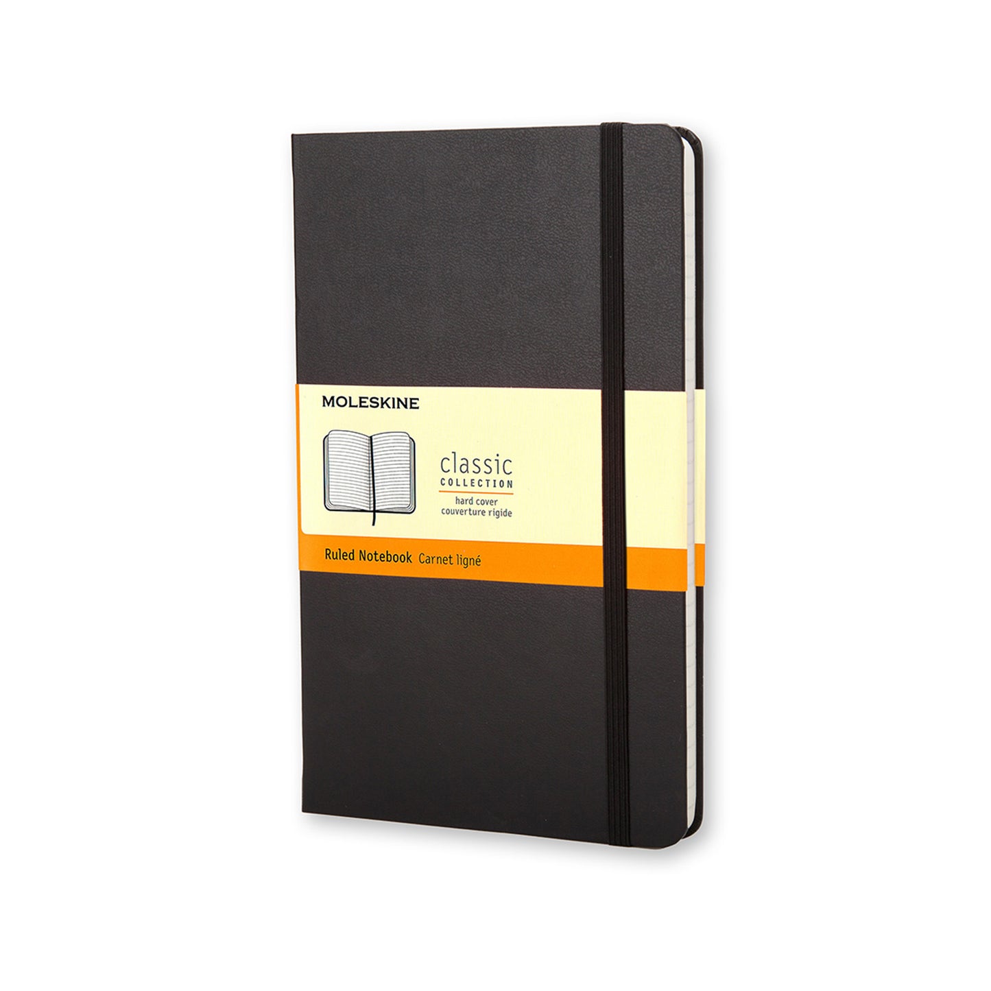 Classic Large Ruled Notebook Hard Cover - Black