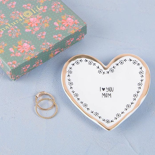 Natural Life Calypso Trinket Dish "I Love You Mom"