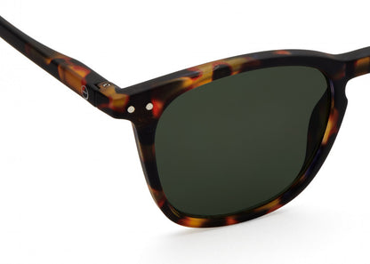 #E Sunglasses -Tortoise/Green Lenses