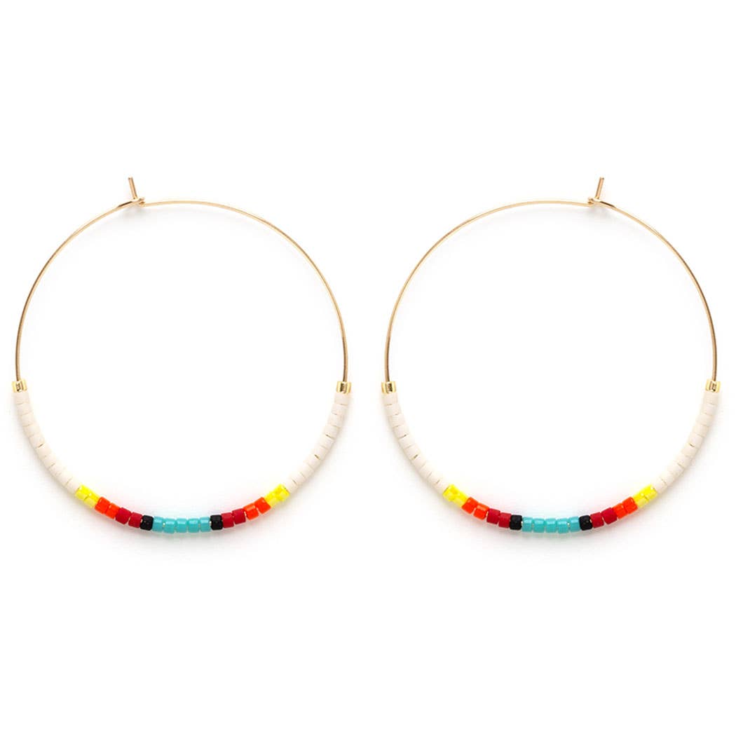 New Mexico Japanese Seed Bead Hoops