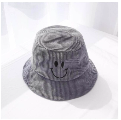 Smiley Kid's Bucket Hat - Grey