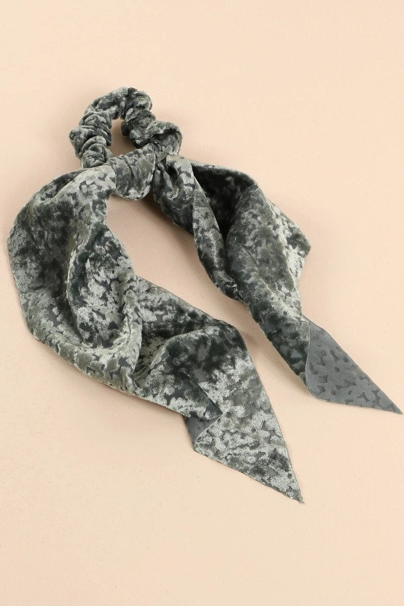 Floral Burnout Velvet Multi Function Scarf Pony