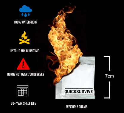 Quick Survive Fire Starter 50 Pack