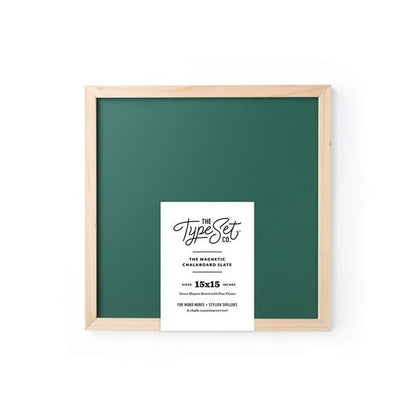 15" x 15" Magnetic Letter Board Slate - Green Chalkboard