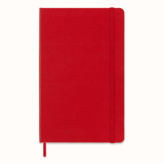 Classic Large Plain Hard Cover Notebook - Scarlet Red