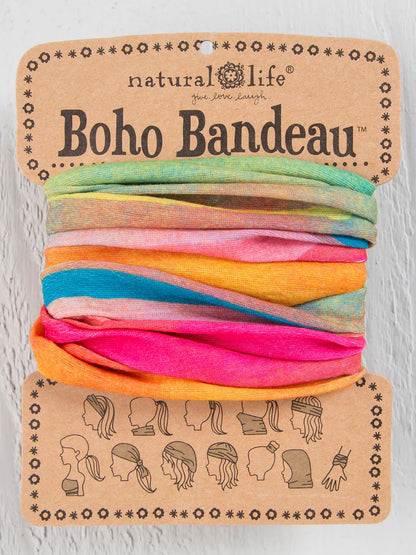 Natural Life Boho Bandeau - Hot Pink Rainbow