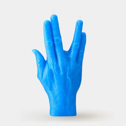CandleHand Gesture Candle "LLAP" - Blue