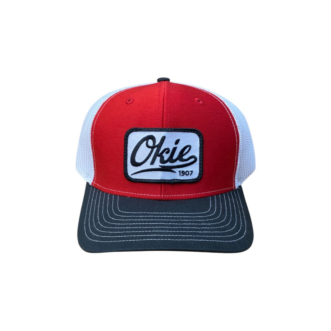 Okie Logo Trucker Hat - Red/White/Black