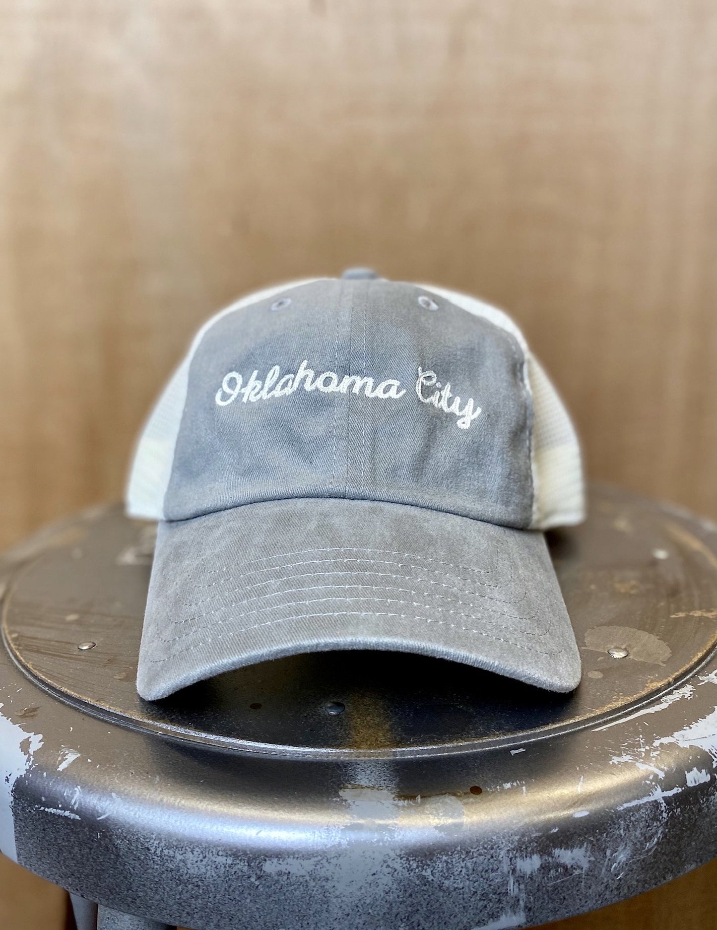 Mesh Trucker Hat - Oklahoma City/Grey