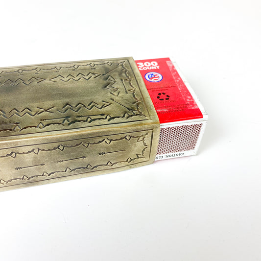 J. Alexander Rustic Silver Stamped Matchbox Cover