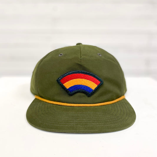 Vintage Military Rainbow Patch Hat