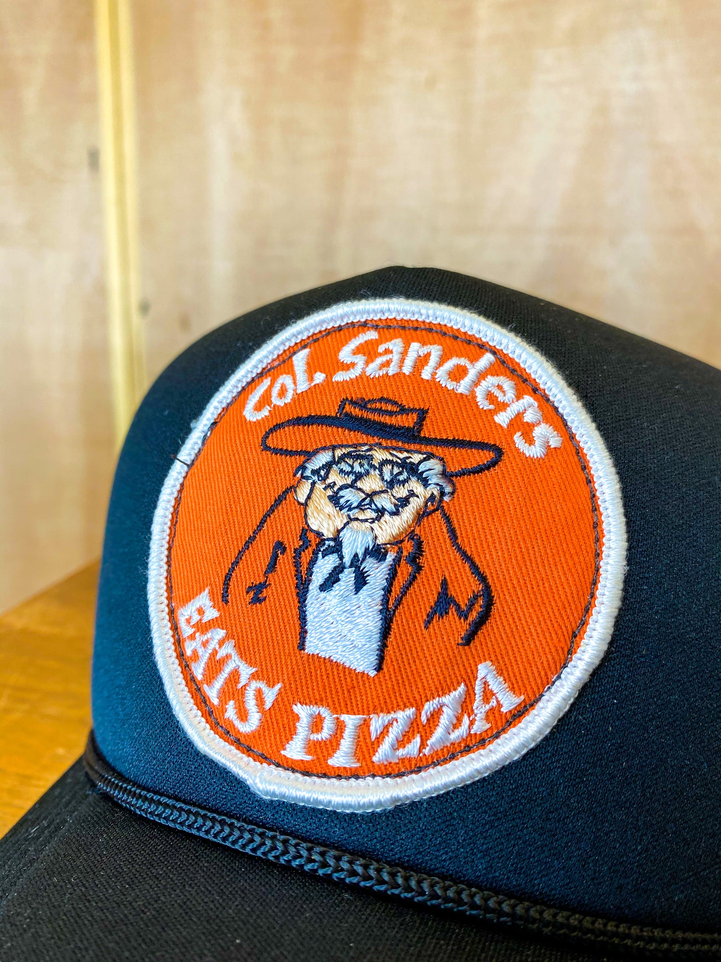 Vintage Col. Sanders Eats Pizza Trucker