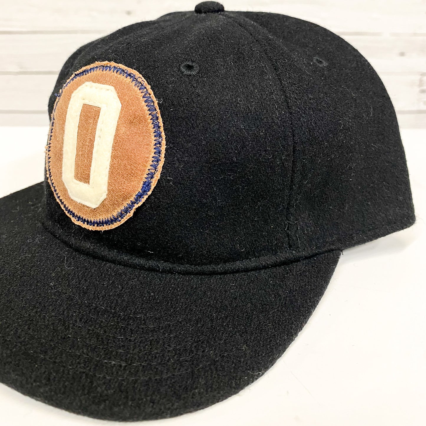 Handmade "O" Wax Canvas Patch Wool Blend Hat