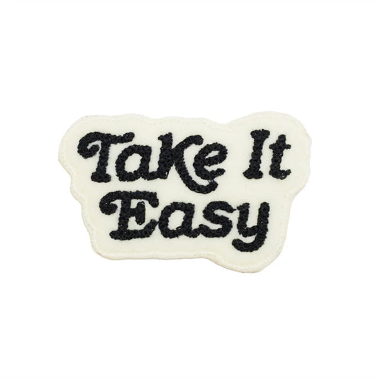 Take It Easy Chain Stitched Patch (Cream)
