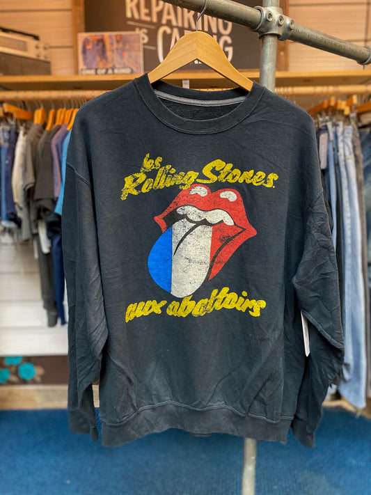 Rolling Stones Aux Abattoirs Vintage Black Sweatshirt