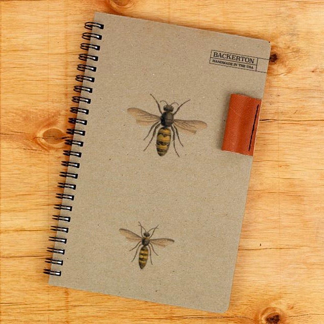 Backerton Spiral Notebook-Bees