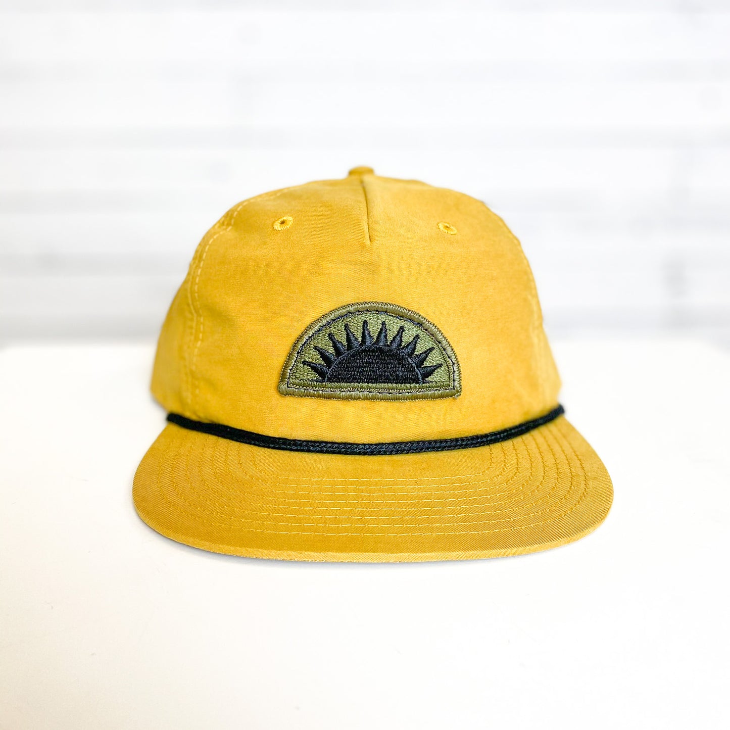 Vintage Military Patch Mustard Hat