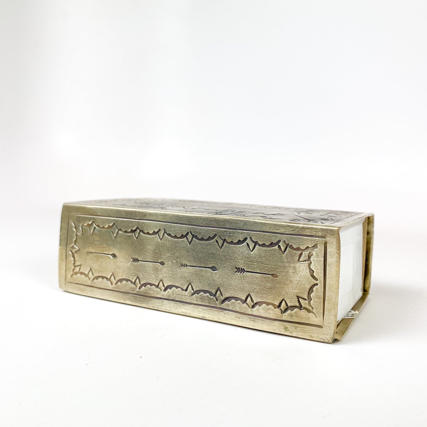 J. Alexander Rustic Silver Stamped Matchbox Cover
