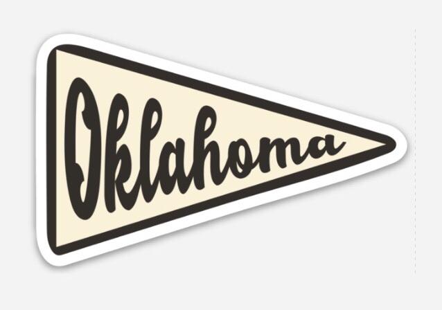 Oklahoma Pennant Sticker