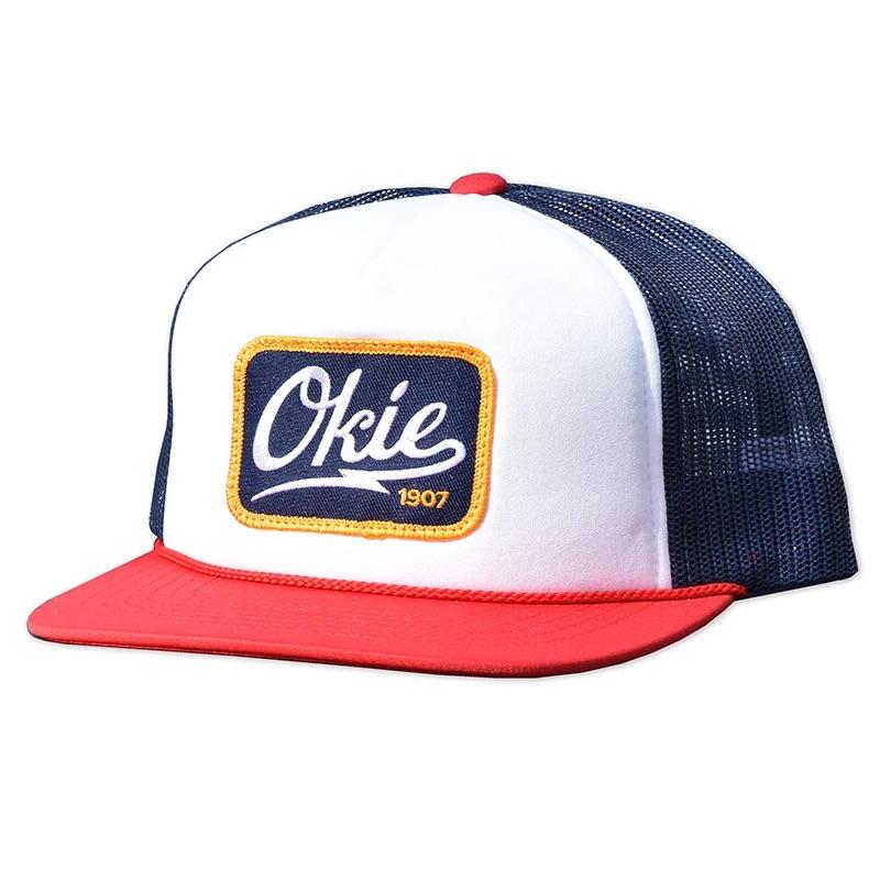 Okie Trucker Foam Front Hat - Red/White/Blue/Gold