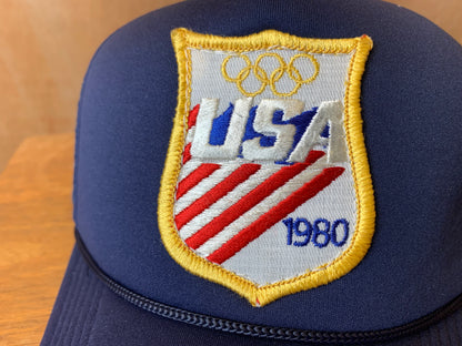 Vintage 1980 Olympic Patch hat