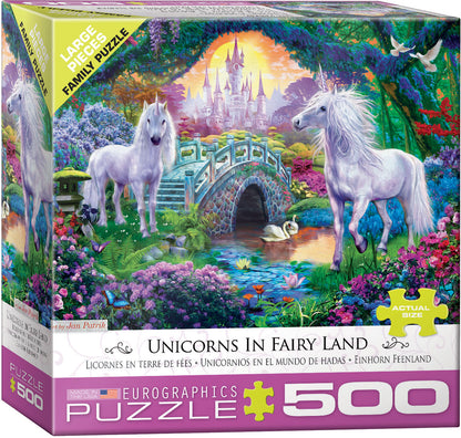 Unicorns in Fairy Land 500PC Puzzle