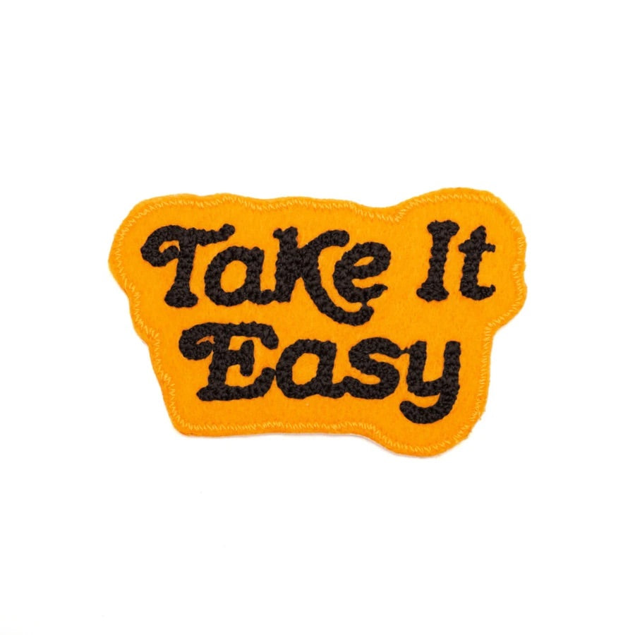 Take It Easy Chain Stitched Patch (Goldenrod)