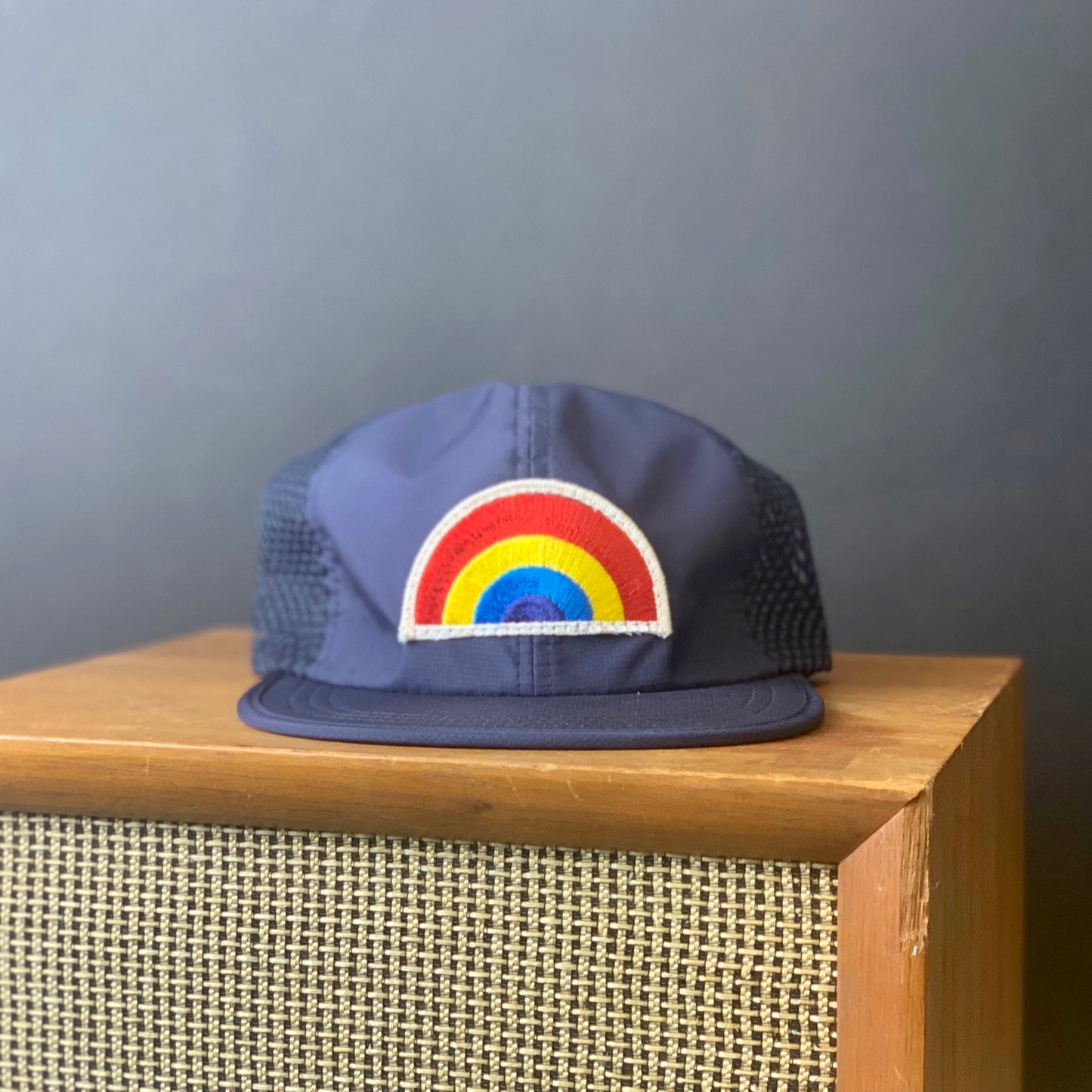 Rainbow Mesh Flat Bill Hat
